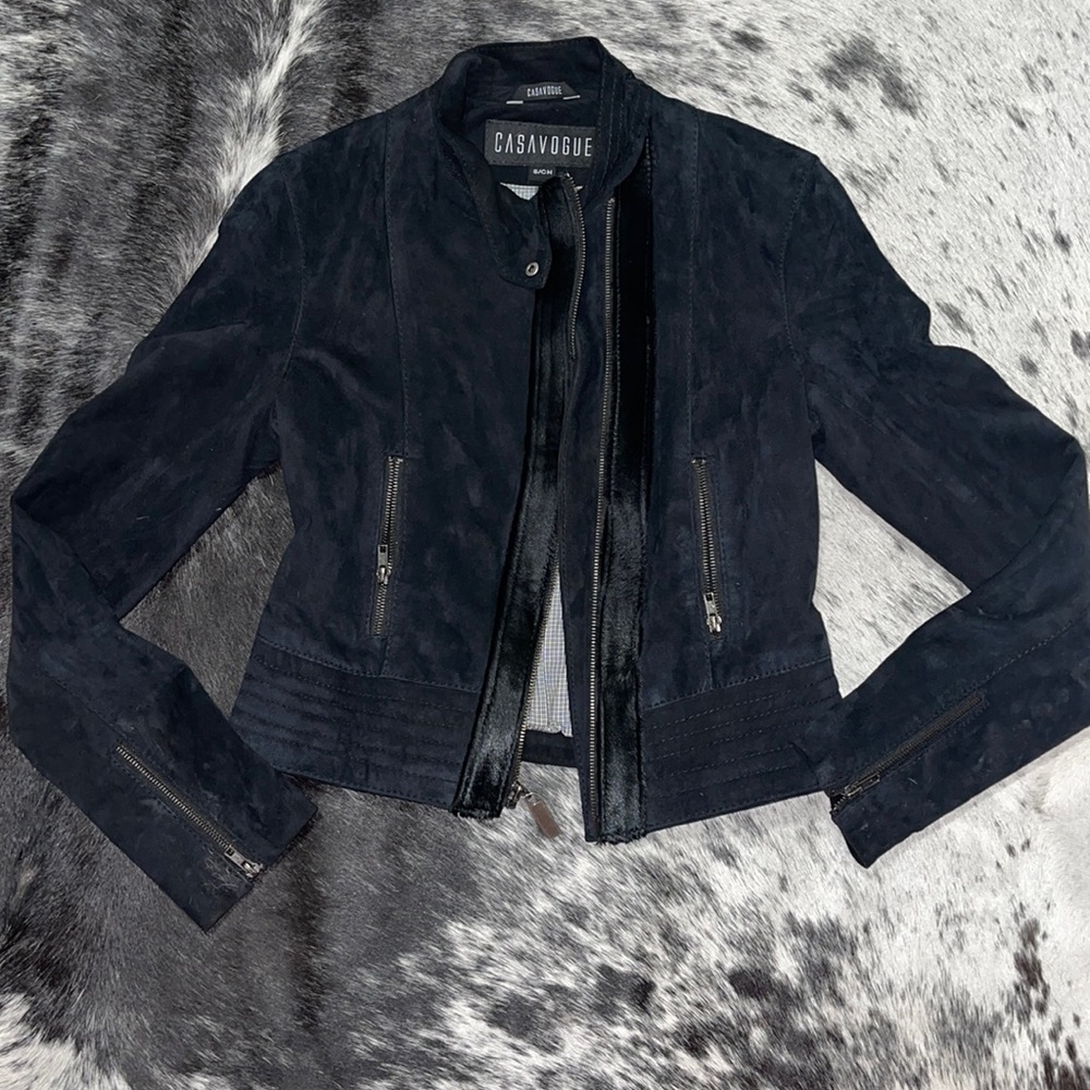 Casavogue suede leather jacket sz small